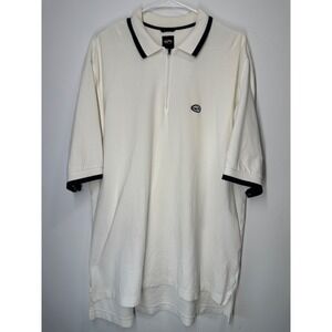 Vintage Nike Tiger Woods Yin Yang Swoosh Quarter Zip Polo - XL